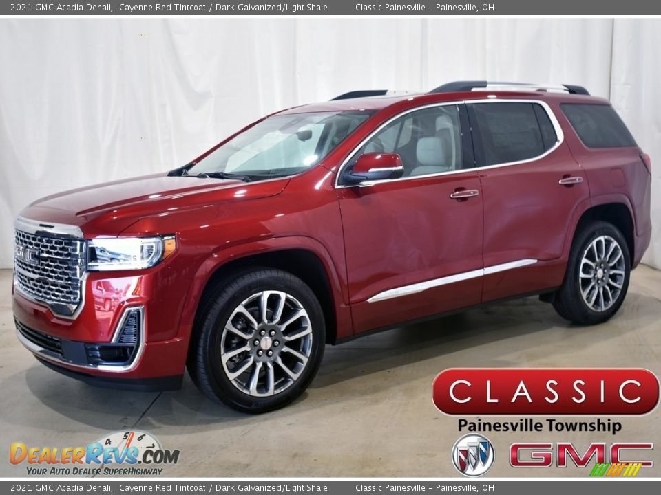 2021 GMC Acadia Denali Cayenne Red Tintcoat / Dark Galvanized/Light Shale Photo #1