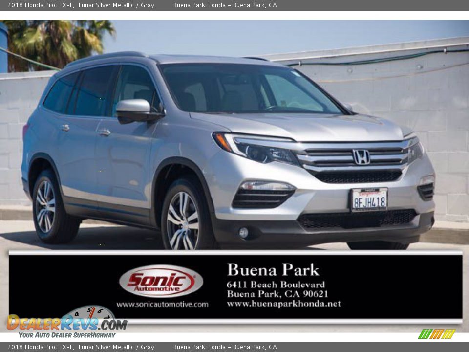 2018 Honda Pilot EX-L Lunar Silver Metallic / Gray Photo #1