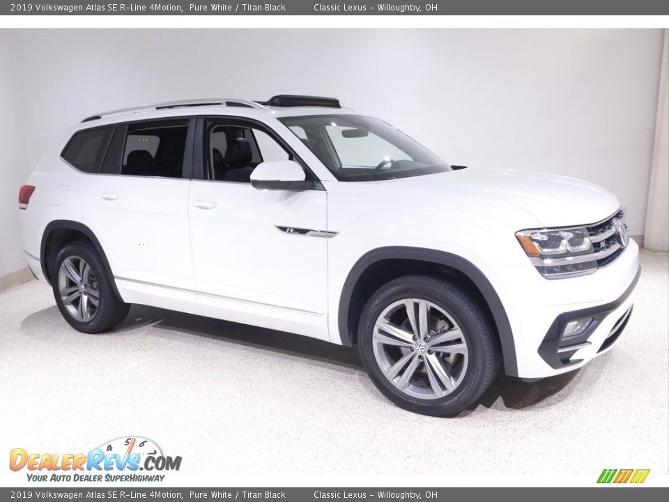 2019 Volkswagen Atlas SE R-Line 4Motion Pure White / Titan Black Photo #1