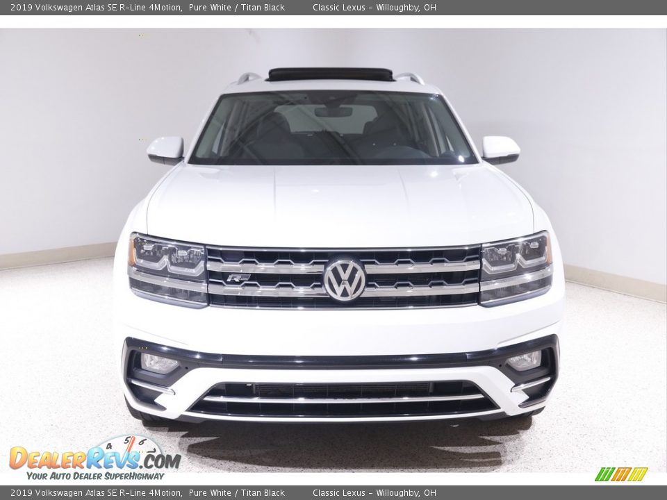 2019 Volkswagen Atlas SE R-Line 4Motion Pure White / Titan Black Photo #2