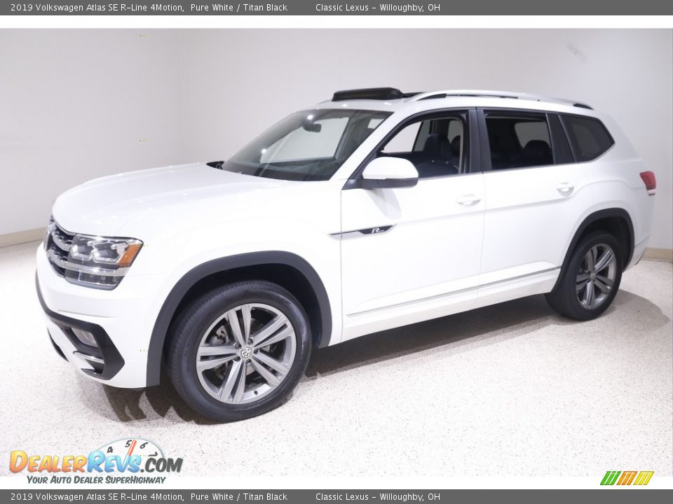 2019 Volkswagen Atlas SE R-Line 4Motion Pure White / Titan Black Photo #3