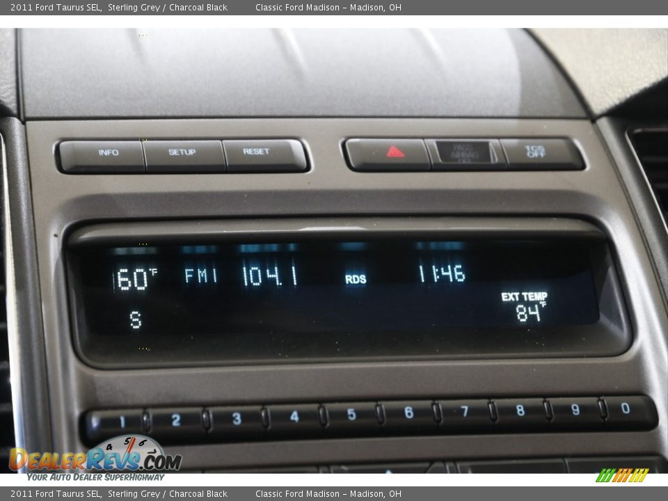 2011 Ford Taurus SEL Sterling Grey / Charcoal Black Photo #10