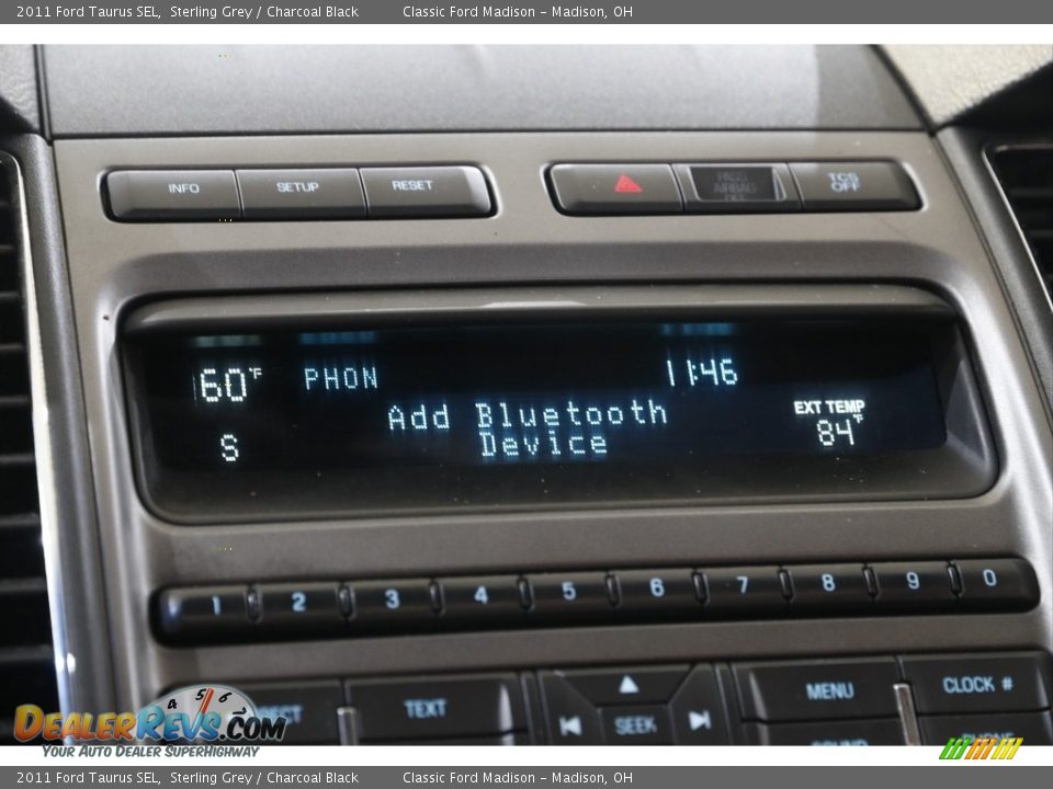2011 Ford Taurus SEL Sterling Grey / Charcoal Black Photo #11