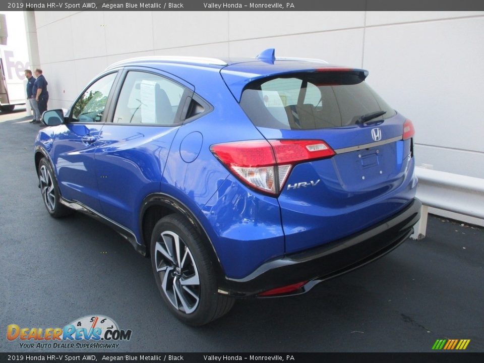 2019 Honda HR-V Sport AWD Aegean Blue Metallic / Black Photo #3