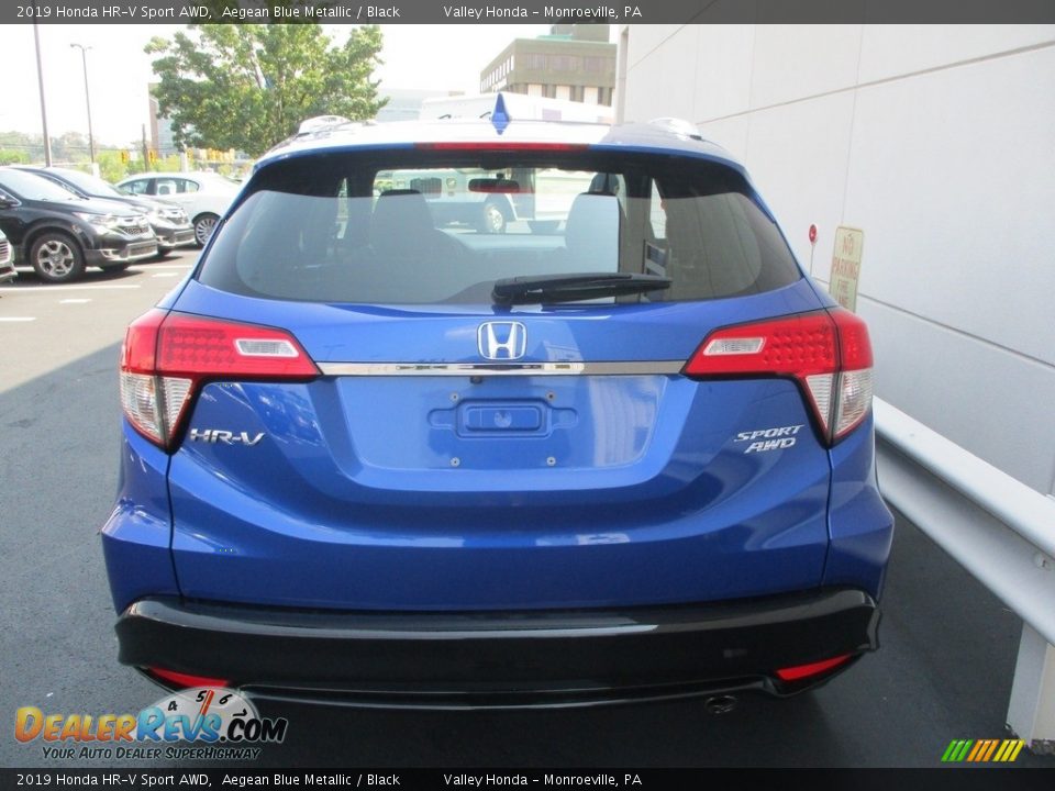 2019 Honda HR-V Sport AWD Aegean Blue Metallic / Black Photo #4