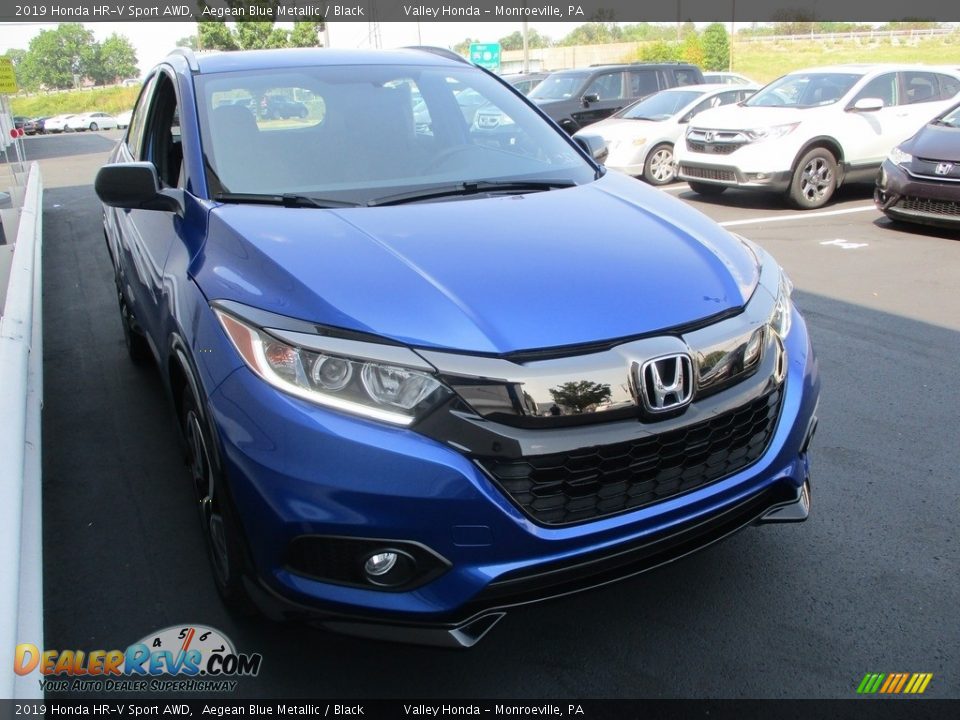 2019 Honda HR-V Sport AWD Aegean Blue Metallic / Black Photo #7