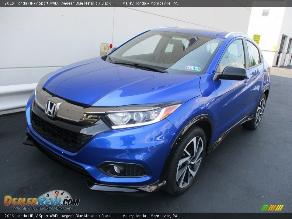 2019 Honda HR-V Sport AWD Aegean Blue Metallic / Black Photo #9