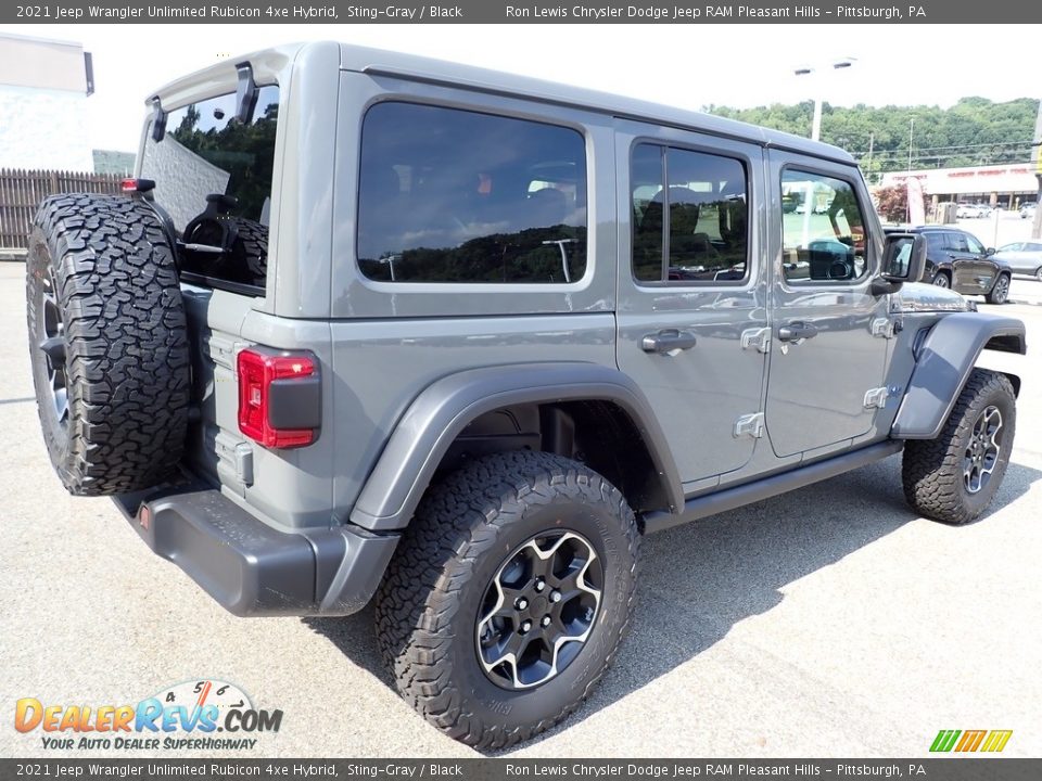 2021 Jeep Wrangler Unlimited Rubicon 4xe Hybrid Sting-Gray / Black Photo #6