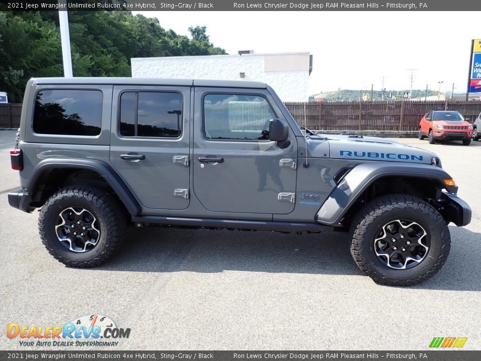 2021 Jeep Wrangler Unlimited Rubicon 4xe Hybrid Sting-Gray / Black Photo #7