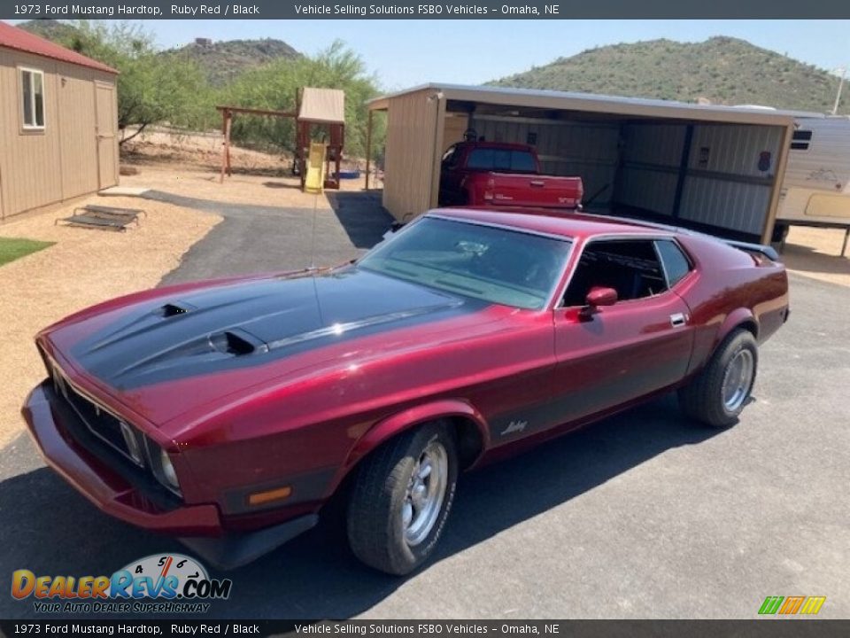 1973 Ford Mustang Hardtop Ruby Red / Black Photo #1