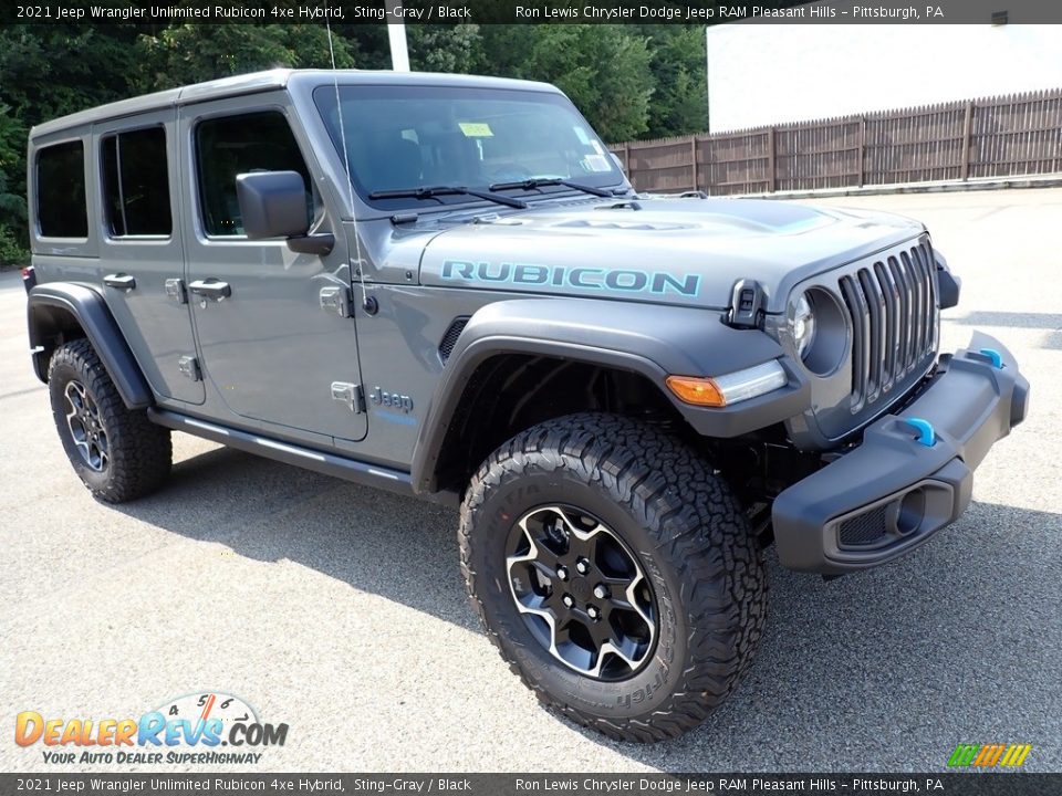 Front 3/4 View of 2021 Jeep Wrangler Unlimited Rubicon 4xe Hybrid Photo #8