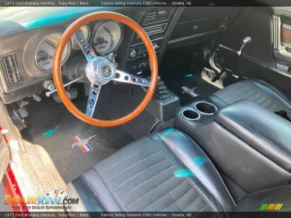 1973 Ford Mustang Hardtop Ruby Red / Black Photo #2