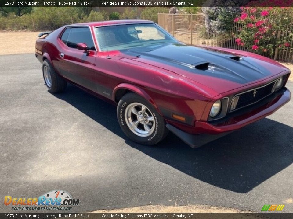 1973 Ford Mustang Hardtop Ruby Red / Black Photo #5