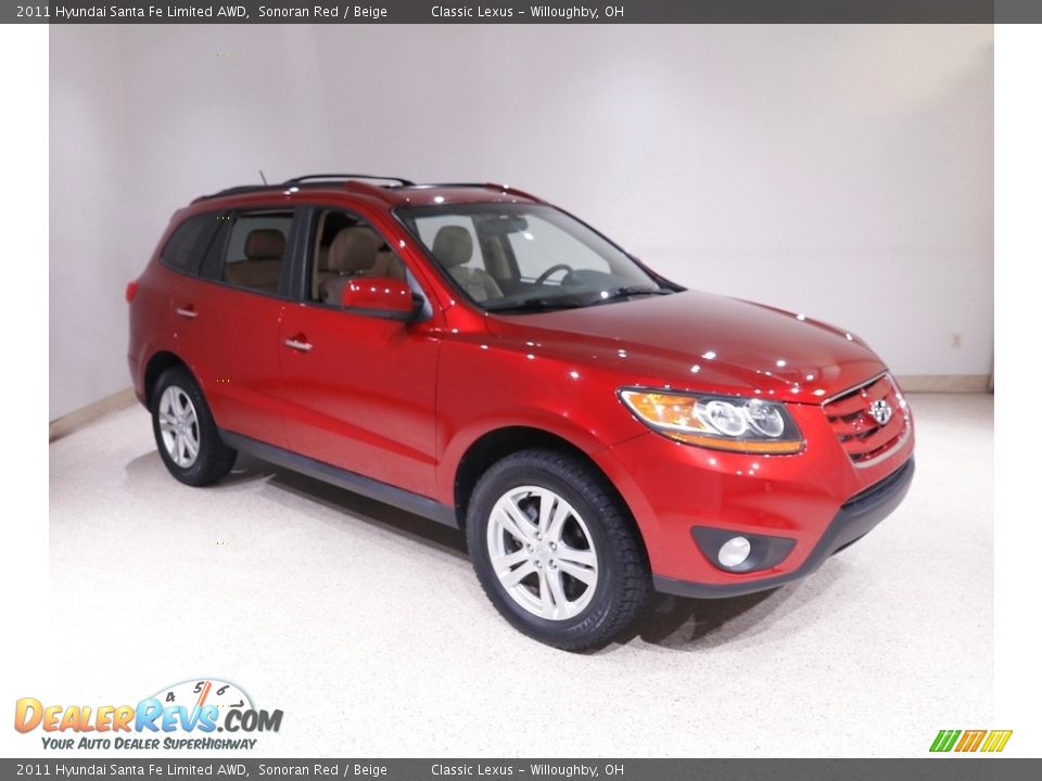 2011 Hyundai Santa Fe Limited AWD Sonoran Red / Beige Photo #1