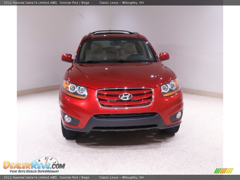 2011 Hyundai Santa Fe Limited AWD Sonoran Red / Beige Photo #2