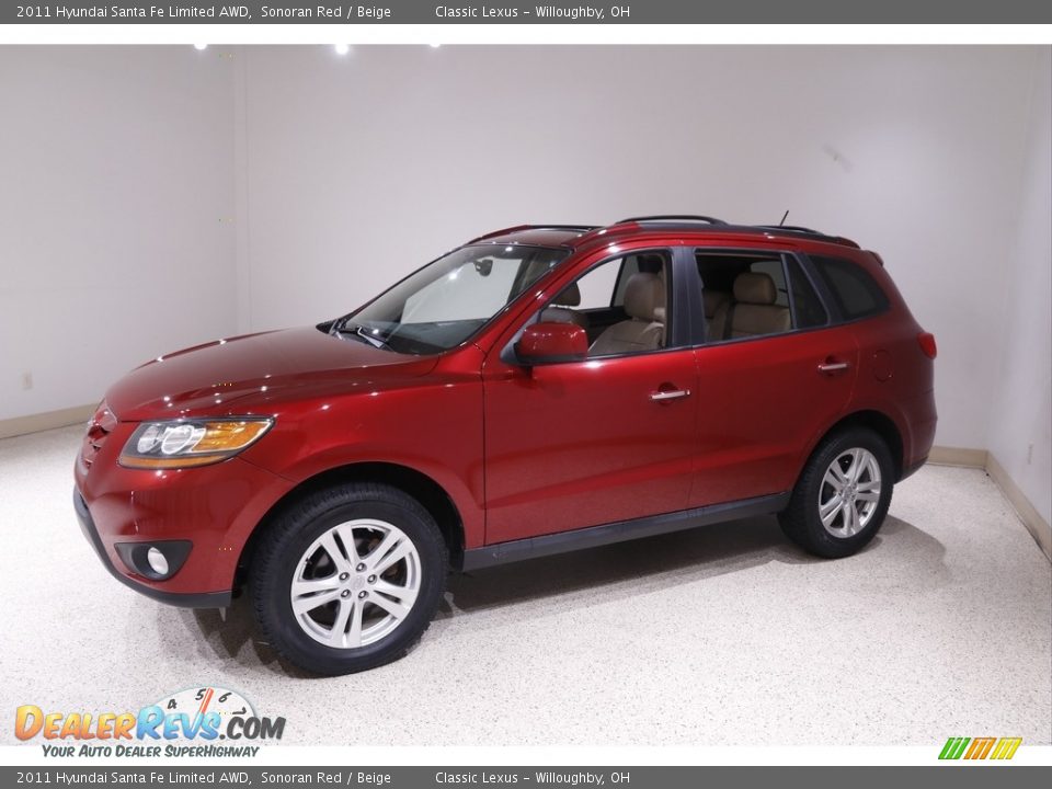 2011 Hyundai Santa Fe Limited AWD Sonoran Red / Beige Photo #3