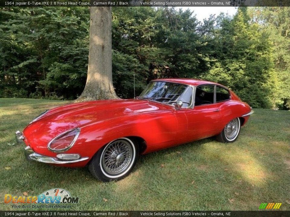 Front 3/4 View of 1964 Jaguar E-Type XKE 3.8 Fixed Head Coupe Photo #8