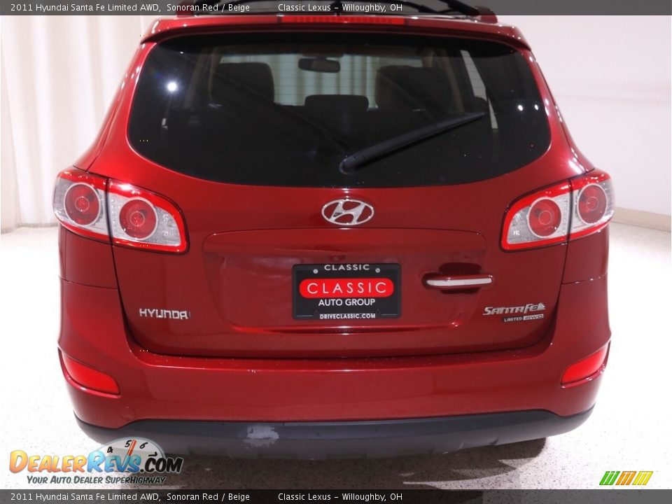 2011 Hyundai Santa Fe Limited AWD Sonoran Red / Beige Photo #17