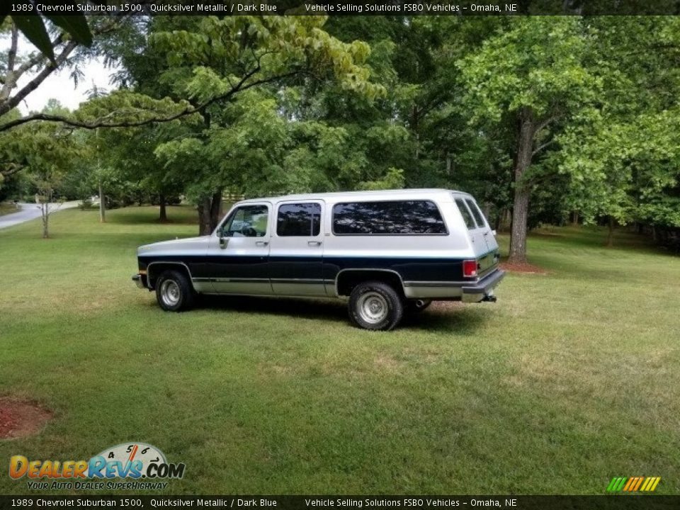 1989 Chevrolet Suburban 1500 Quicksilver Metallic / Dark Blue Photo #1