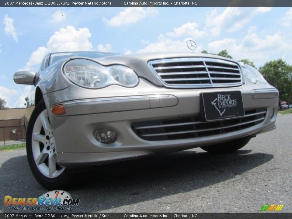 2007 Mercedes-Benz C 280 Luxury Pewter Metallic / Stone Photo #2
