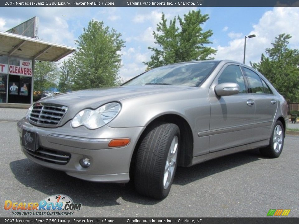 2007 Mercedes-Benz C 280 Luxury Pewter Metallic / Stone Photo #6