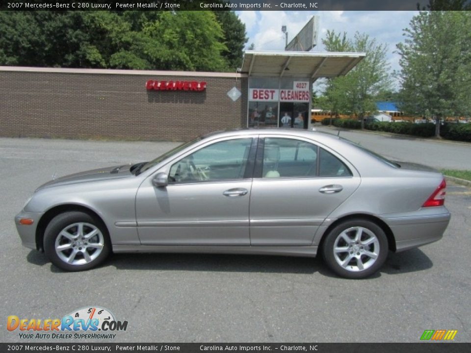 2007 Mercedes-Benz C 280 Luxury Pewter Metallic / Stone Photo #7