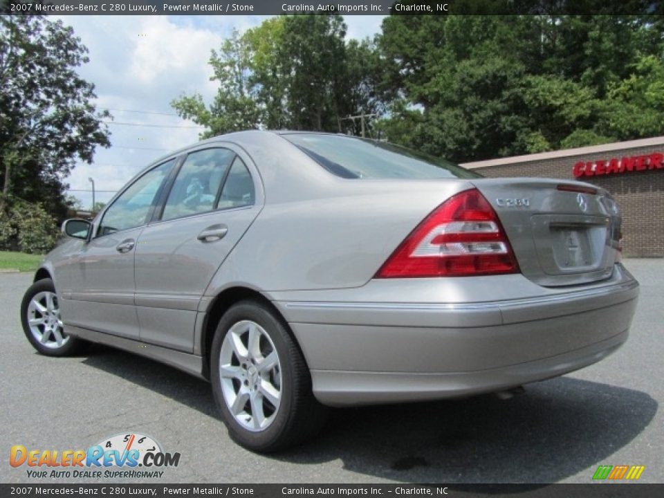 2007 Mercedes-Benz C 280 Luxury Pewter Metallic / Stone Photo #8