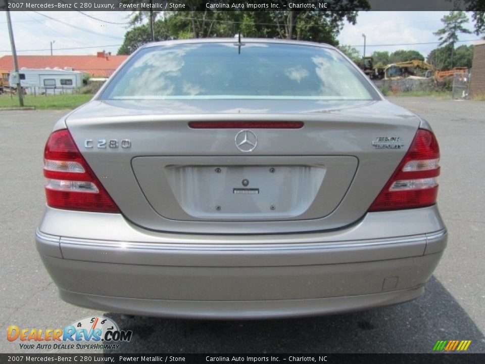 2007 Mercedes-Benz C 280 Luxury Pewter Metallic / Stone Photo #9