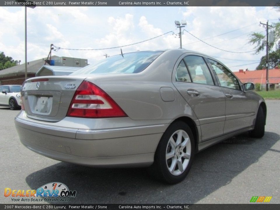 2007 Mercedes-Benz C 280 Luxury Pewter Metallic / Stone Photo #10