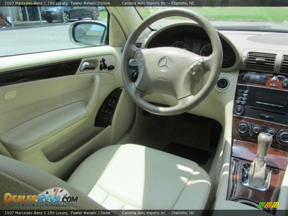 2007 Mercedes-Benz C 280 Luxury Pewter Metallic / Stone Photo #11