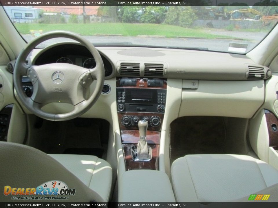 2007 Mercedes-Benz C 280 Luxury Pewter Metallic / Stone Photo #12
