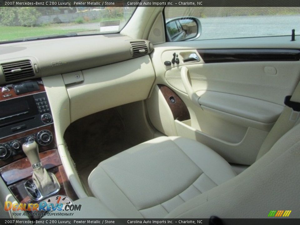 2007 Mercedes-Benz C 280 Luxury Pewter Metallic / Stone Photo #13