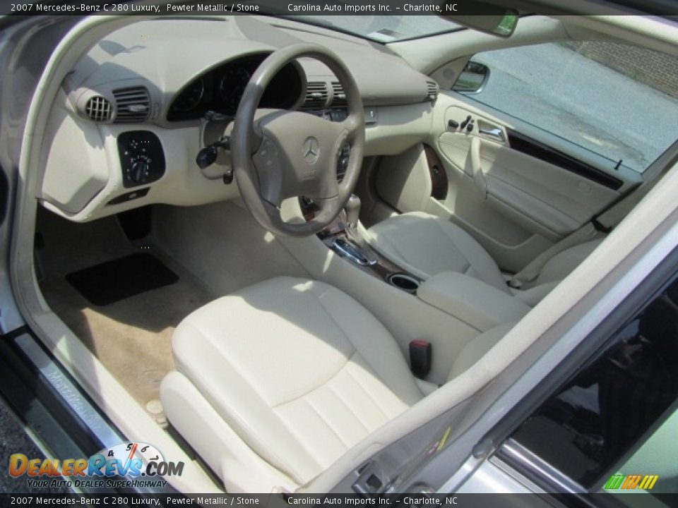 2007 Mercedes-Benz C 280 Luxury Pewter Metallic / Stone Photo #15