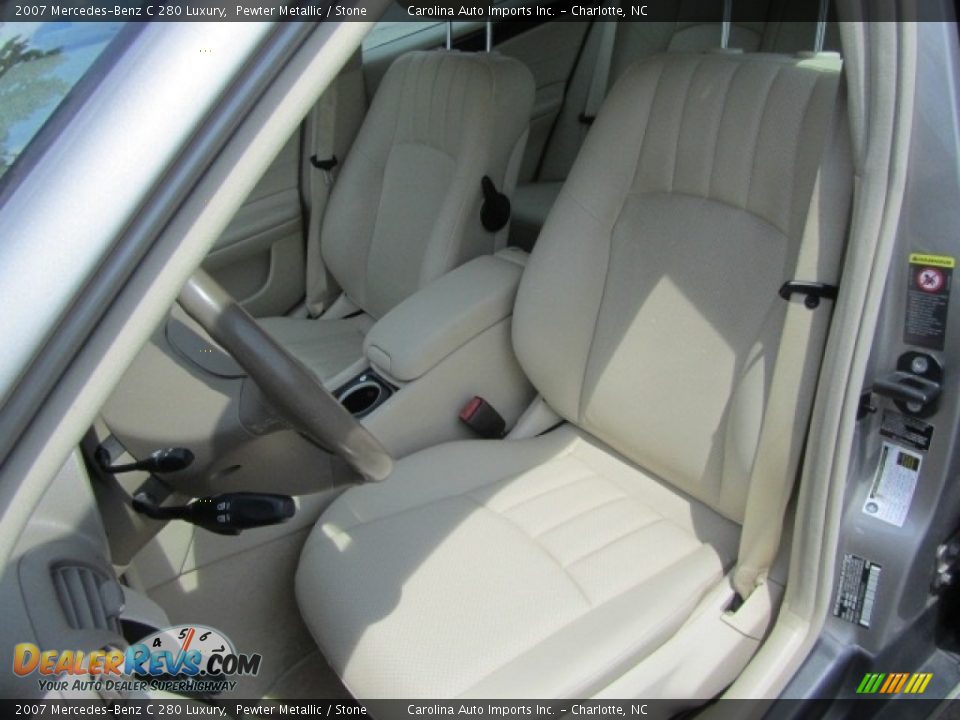 2007 Mercedes-Benz C 280 Luxury Pewter Metallic / Stone Photo #17