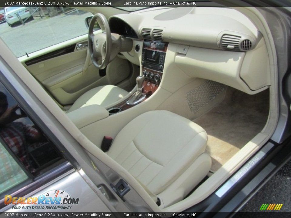 2007 Mercedes-Benz C 280 Luxury Pewter Metallic / Stone Photo #20