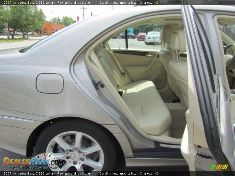 2007 Mercedes-Benz C 280 Luxury Pewter Metallic / Stone Photo #24