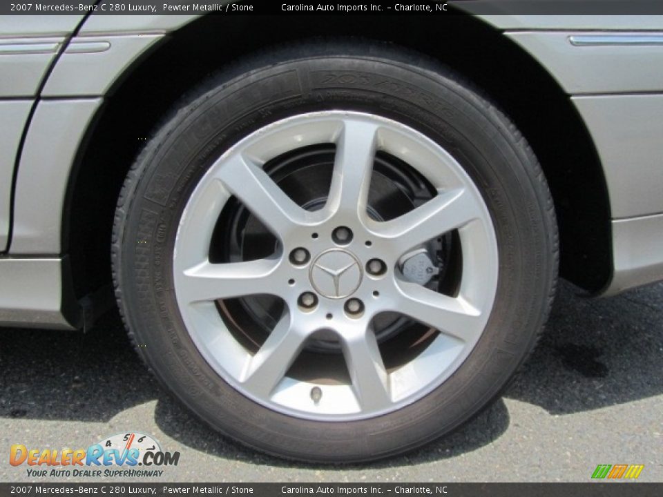 2007 Mercedes-Benz C 280 Luxury Pewter Metallic / Stone Photo #26