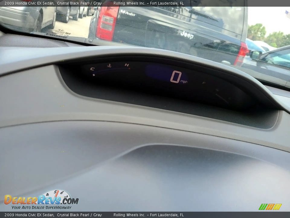 2009 Honda Civic EX Sedan Crystal Black Pearl / Gray Photo #4