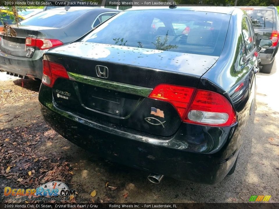 2009 Honda Civic EX Sedan Crystal Black Pearl / Gray Photo #6