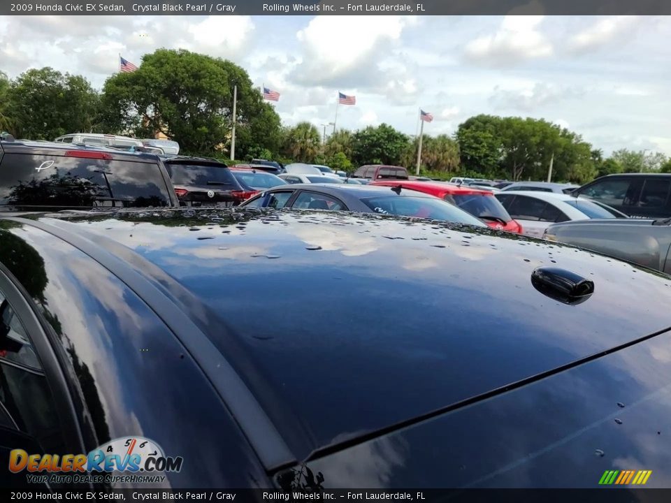 2009 Honda Civic EX Sedan Crystal Black Pearl / Gray Photo #8