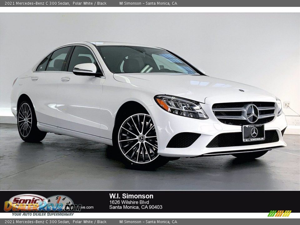 2021 Mercedes-Benz C 300 Sedan Polar White / Black Photo #1