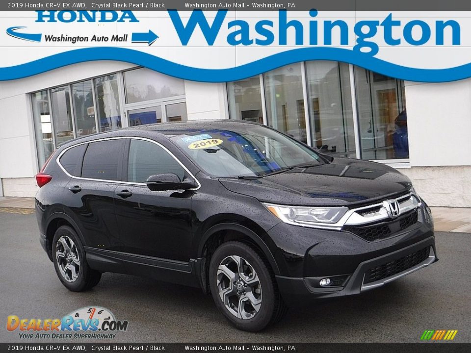 2019 Honda CR-V EX AWD Crystal Black Pearl / Black Photo #1