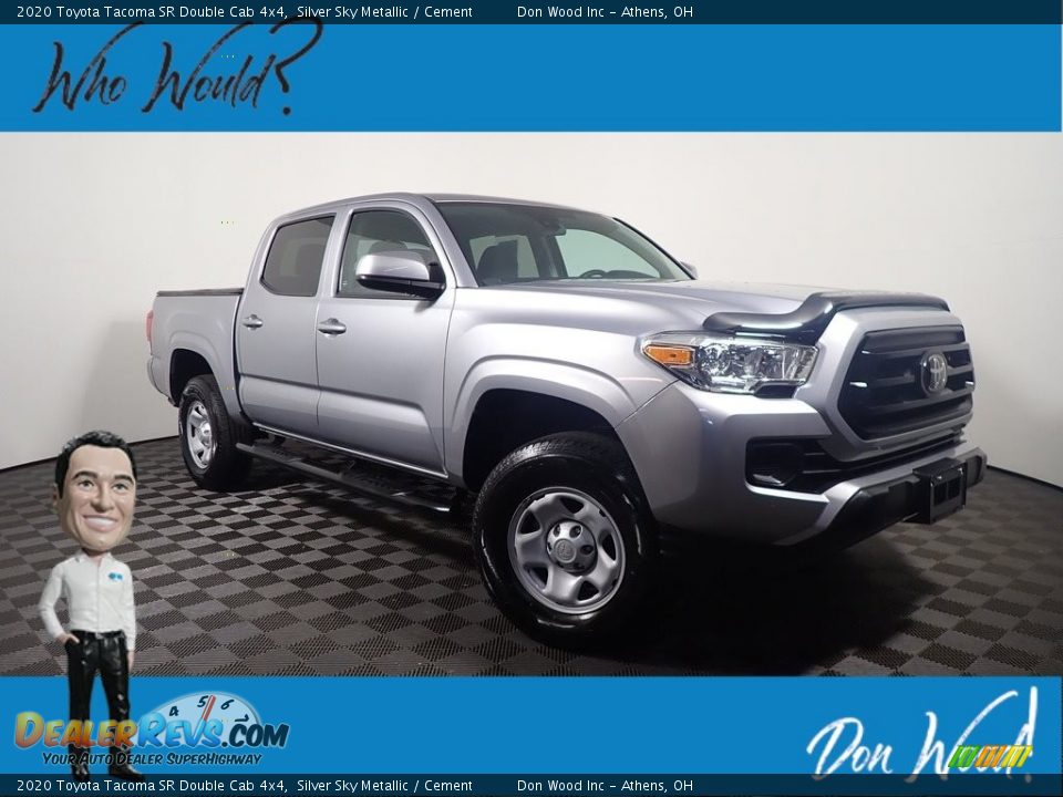 2020 Toyota Tacoma SR Double Cab 4x4 Silver Sky Metallic / Cement Photo #1