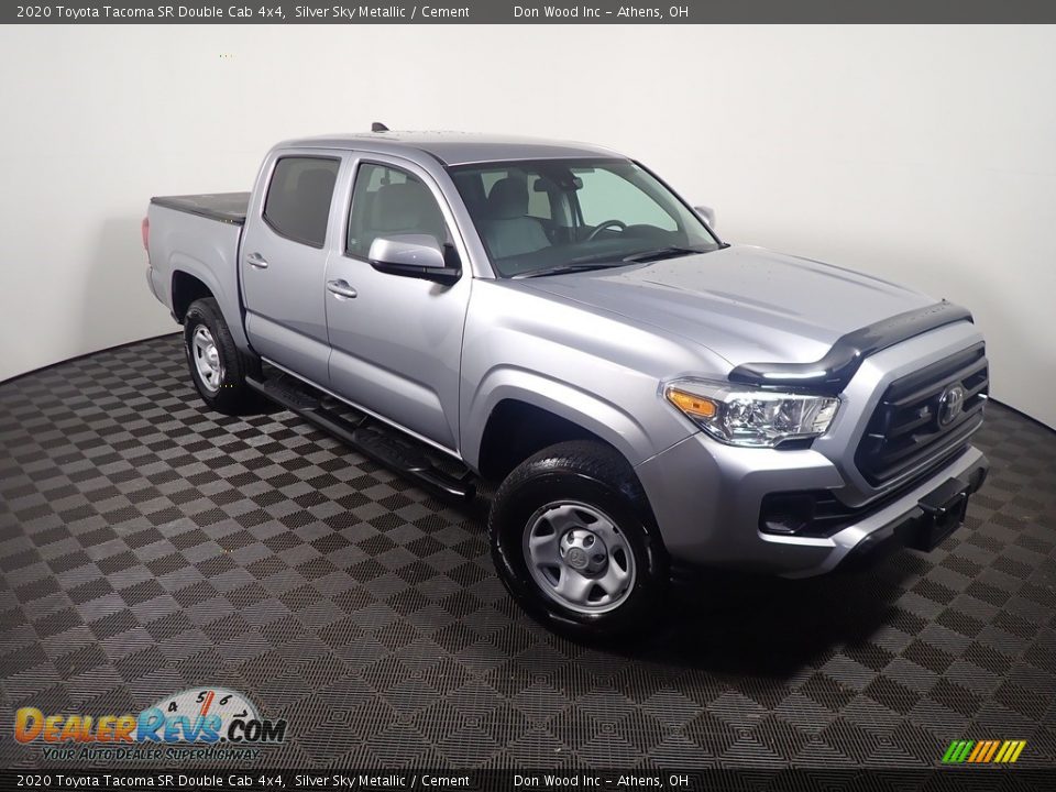 2020 Toyota Tacoma SR Double Cab 4x4 Silver Sky Metallic / Cement Photo #3