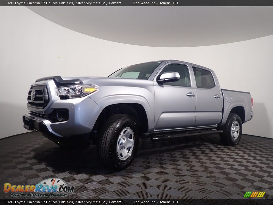 2020 Toyota Tacoma SR Double Cab 4x4 Silver Sky Metallic / Cement Photo #8