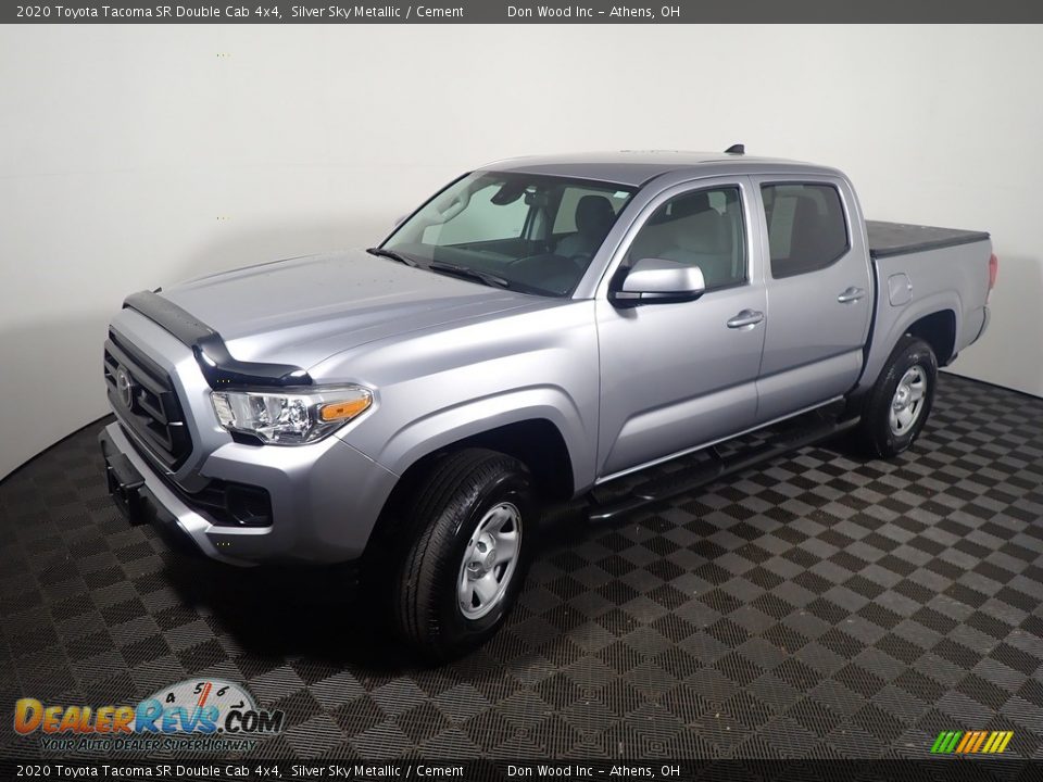 2020 Toyota Tacoma SR Double Cab 4x4 Silver Sky Metallic / Cement Photo #9