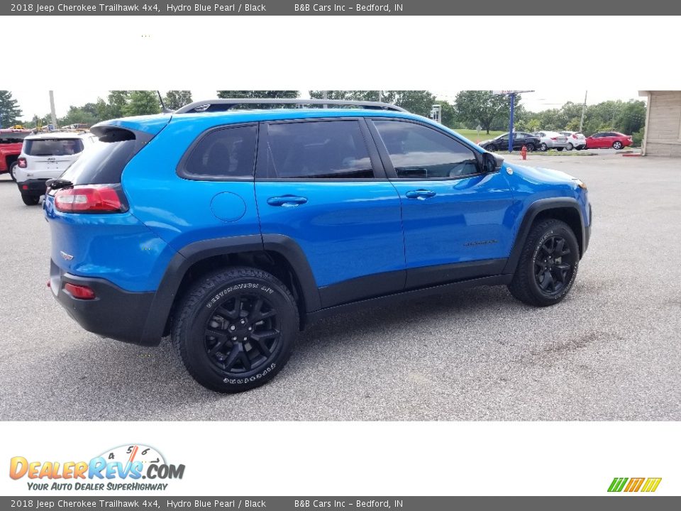 2018 Jeep Cherokee Trailhawk 4x4 Hydro Blue Pearl / Black Photo #3