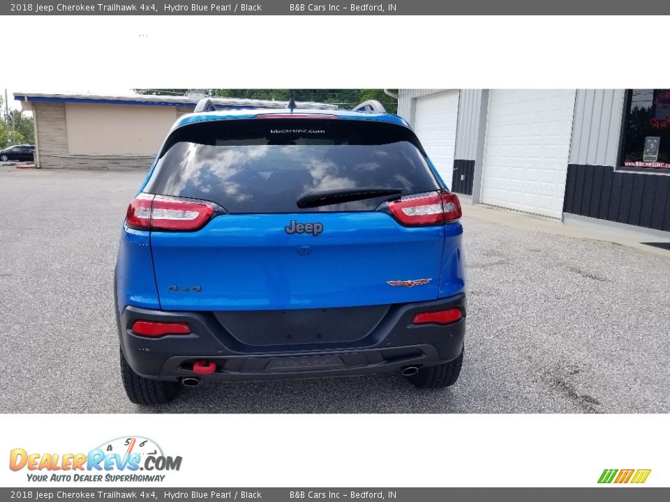 2018 Jeep Cherokee Trailhawk 4x4 Hydro Blue Pearl / Black Photo #4