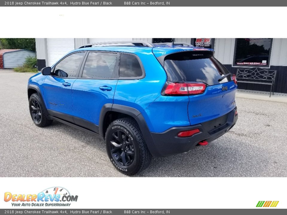 2018 Jeep Cherokee Trailhawk 4x4 Hydro Blue Pearl / Black Photo #5