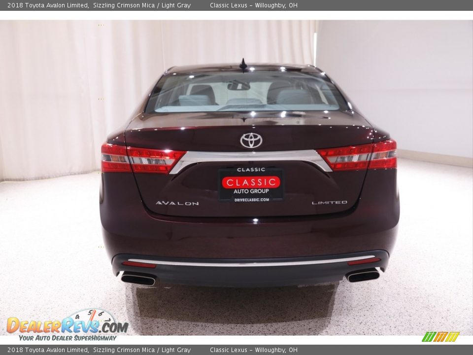 2018 Toyota Avalon Limited Sizzling Crimson Mica / Light Gray Photo #20